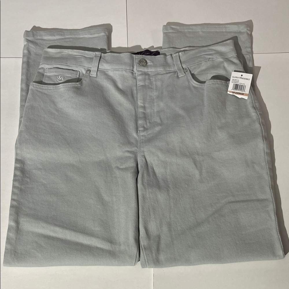 Gloria Vanderbilt Amanda Jean Denim Stonehedge Gray 12P Petite Jeans NEW! Spring